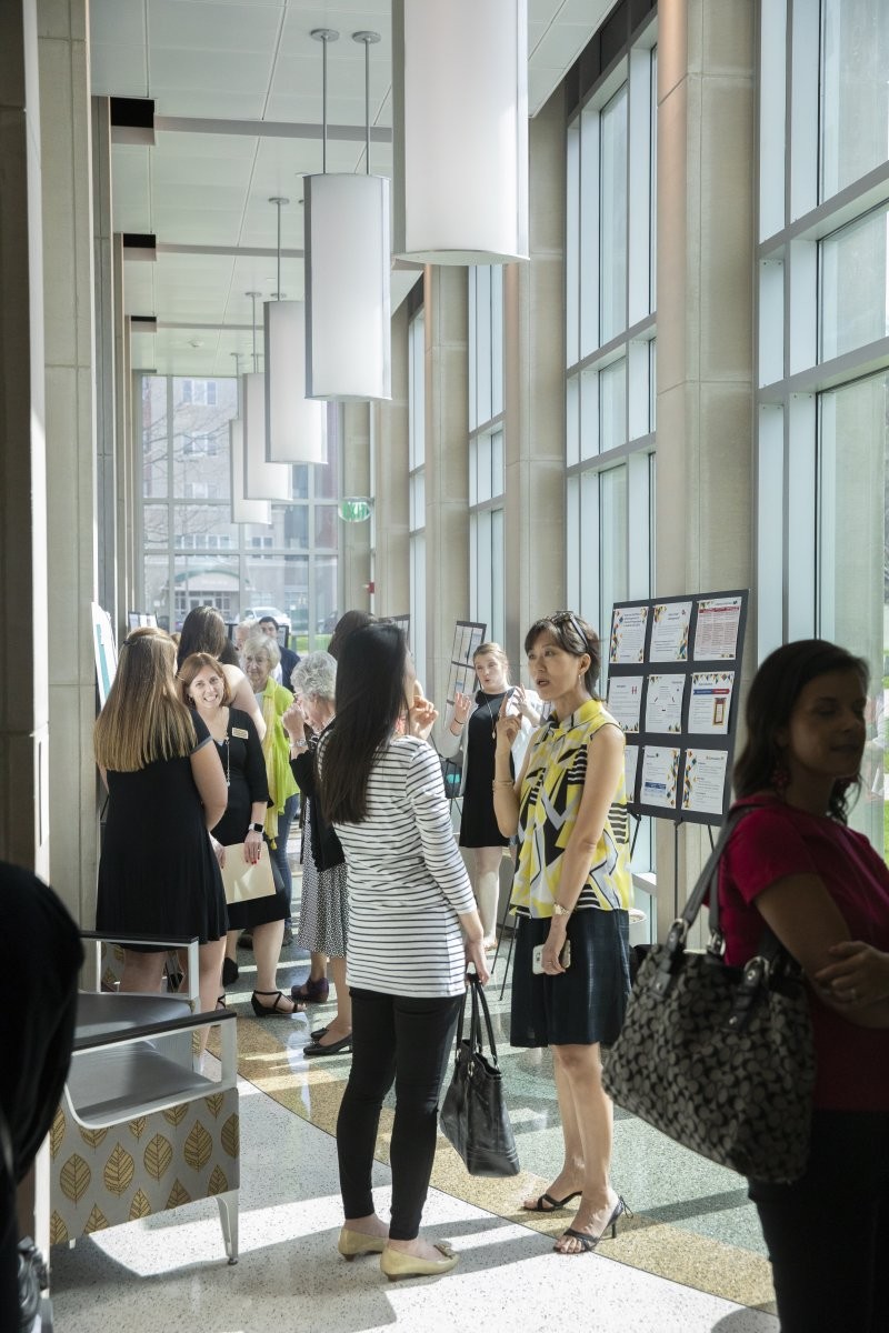 A student poster session preceded the lecture.