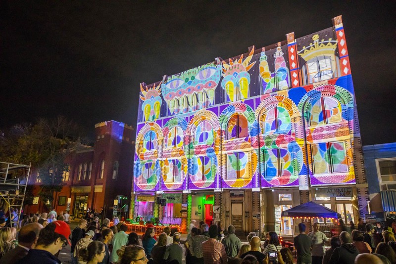 Tens of thousands of attendees flock to downtown Binghamton for the LUMA Projection Arts Festival.