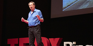 Peter Guttman '76 gives his TEDxBinghamtonUniversity talk, 