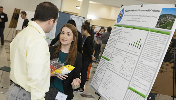 Because the traditional-style poster sessions like this one from 2019 cannot be held due to social distancing, Research Days has moved them online for 2020.