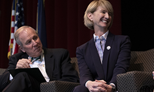 Executive Vice President for Academic Affairs and Provost Donald Nieman and SUNY Chancellor Johnson.