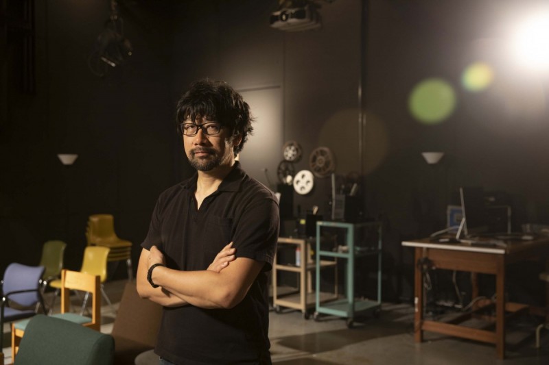 Associate Professor of Cinema Tomonari Nishikawa, photographed in the Lecture Hall studio/classroom LH 89, October 31, 2019.