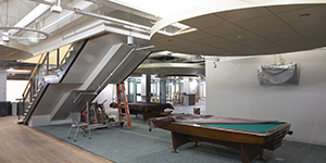 Re-felted pool tables can be found in The Den in The Undergrounds.