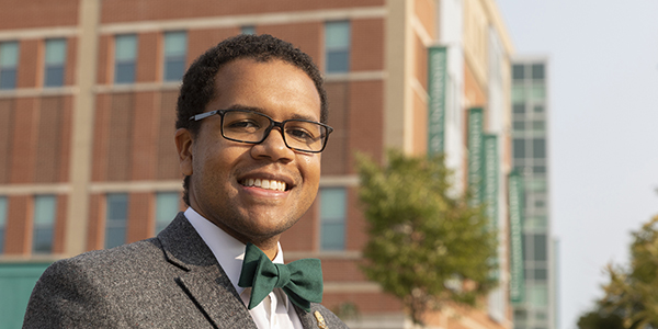Doctoral student Jarvis Marlow-McCowin is the recipient of the new Fellowship for Racial Justice in honor of Dominic Davy, who died unexpectedly last spring.