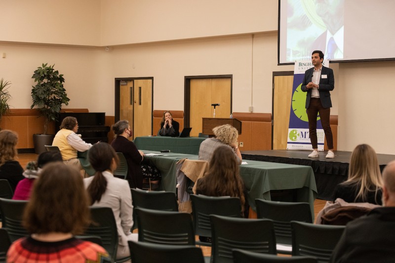 Graduate student Mert Can Bayar took third prize for his presentation 