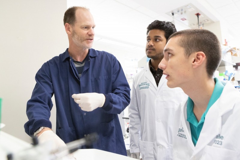 Binghamton University Psychology Professor Christopher Bishop, left.