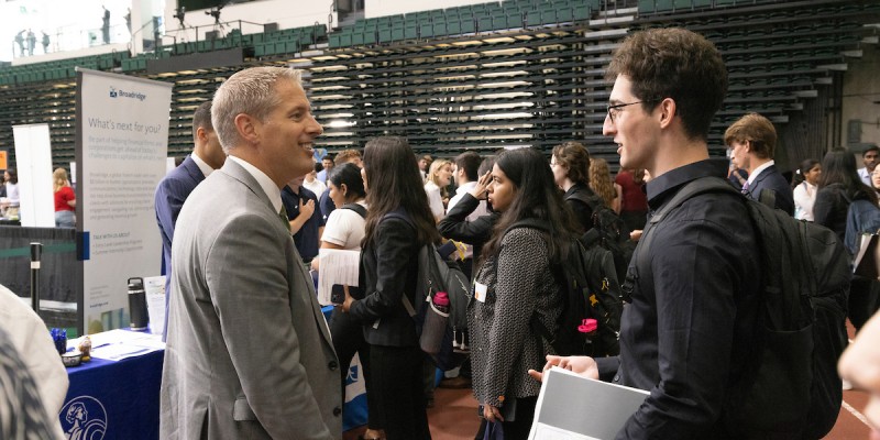 Students had the opportunity to speak with over 140 employers with job and internship openings.