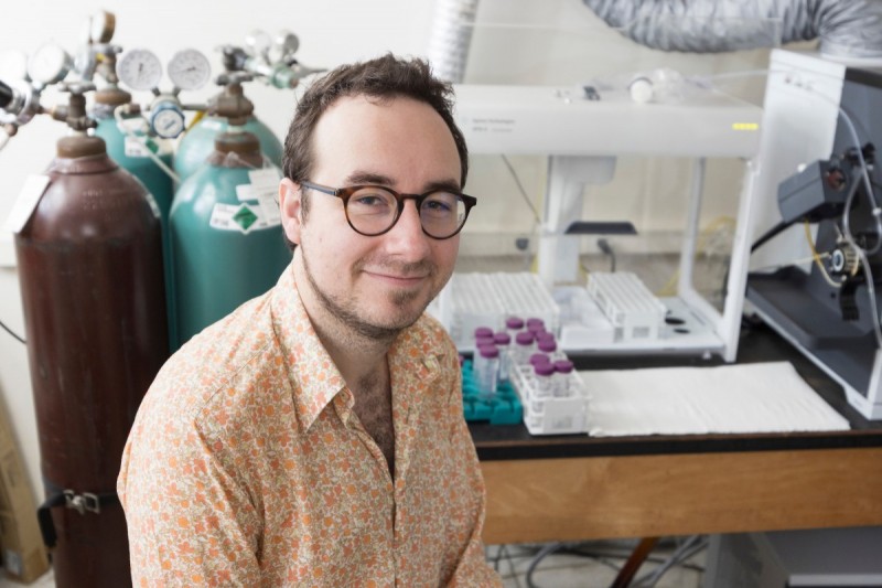 Emmanuel Guillerm, a postdoctoral fellow working with Distinguished Professor of Earth Sciences Tim K. Lowenstein.