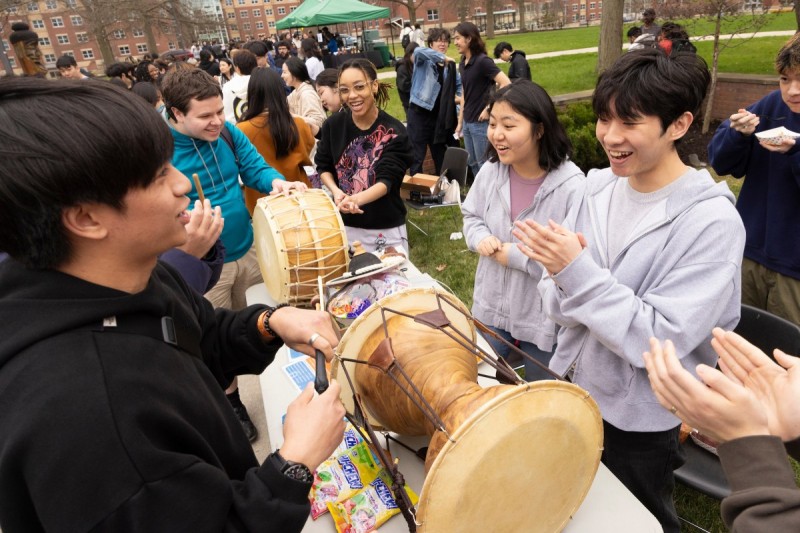 Students attend K-Fest 2024, an annual Spring event celebrating Korean culture.