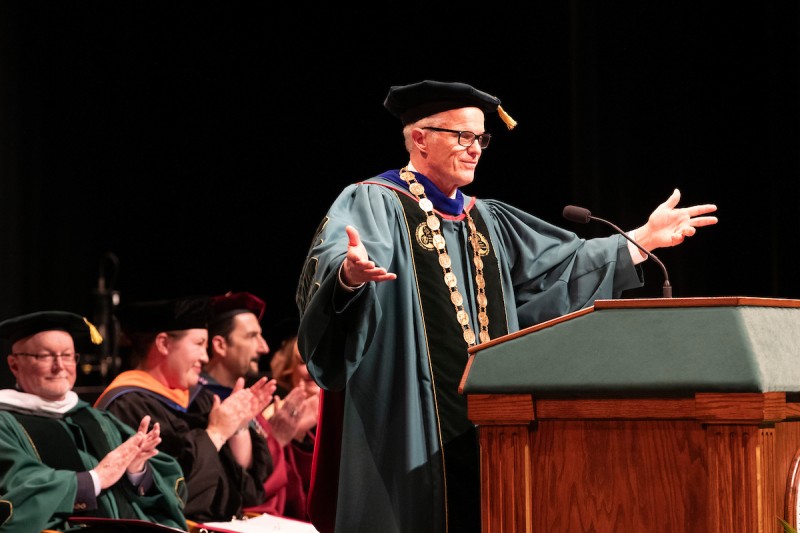 President Harvey Stenger told doctoral graduates Thursday that 