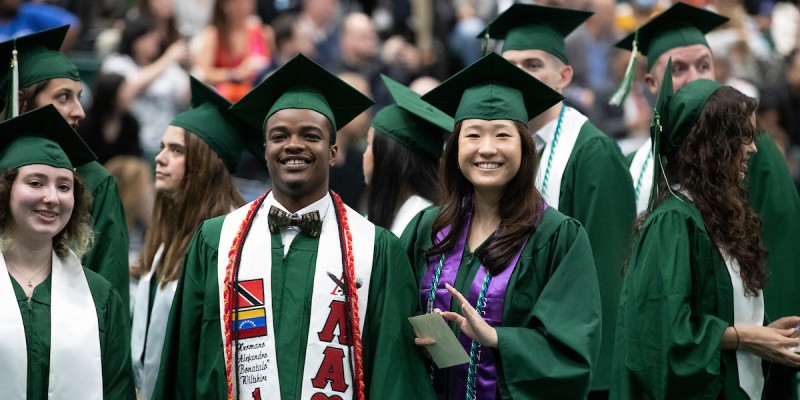 Binghamton University's Thomas J. Watson College of Engineering and Applied Science held its 2024 Commencement ceremony on Friday, May 10. More than 400 undergraduates and nearly 400 graduate students earned their diplomas.