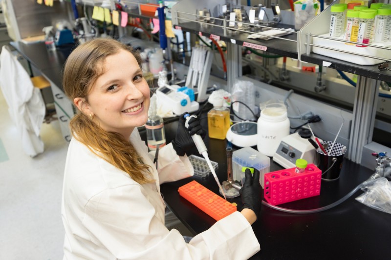 Katherine Peters '25 helped those less fortunate through the Broome County Library in Binghamton.