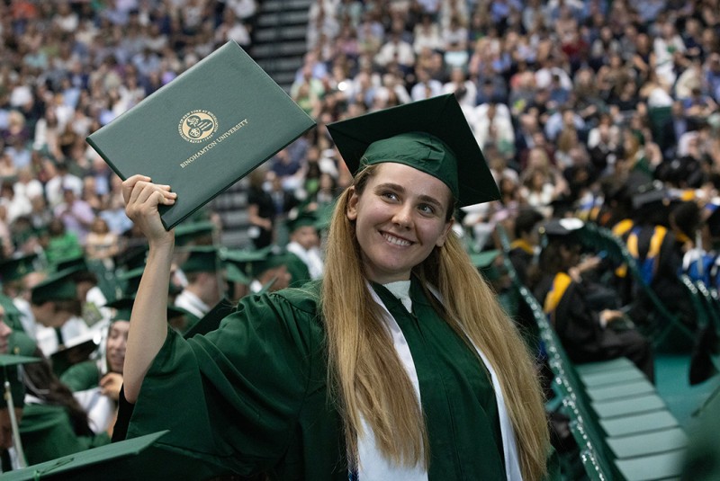 The Binghamton University School of Management celebrated the Class of 2025 at Commencement on Friday, May 16, 2025.