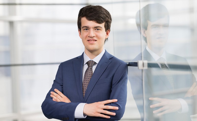 Binghamton University School of Management student Liam Foley believes case competitions are one of the best arenas for students to build confidence and gain experience.