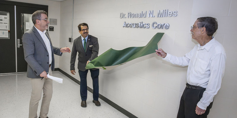 Naming of Watson College’s Acoustics Core honors longtime professor and his groundbreaking research