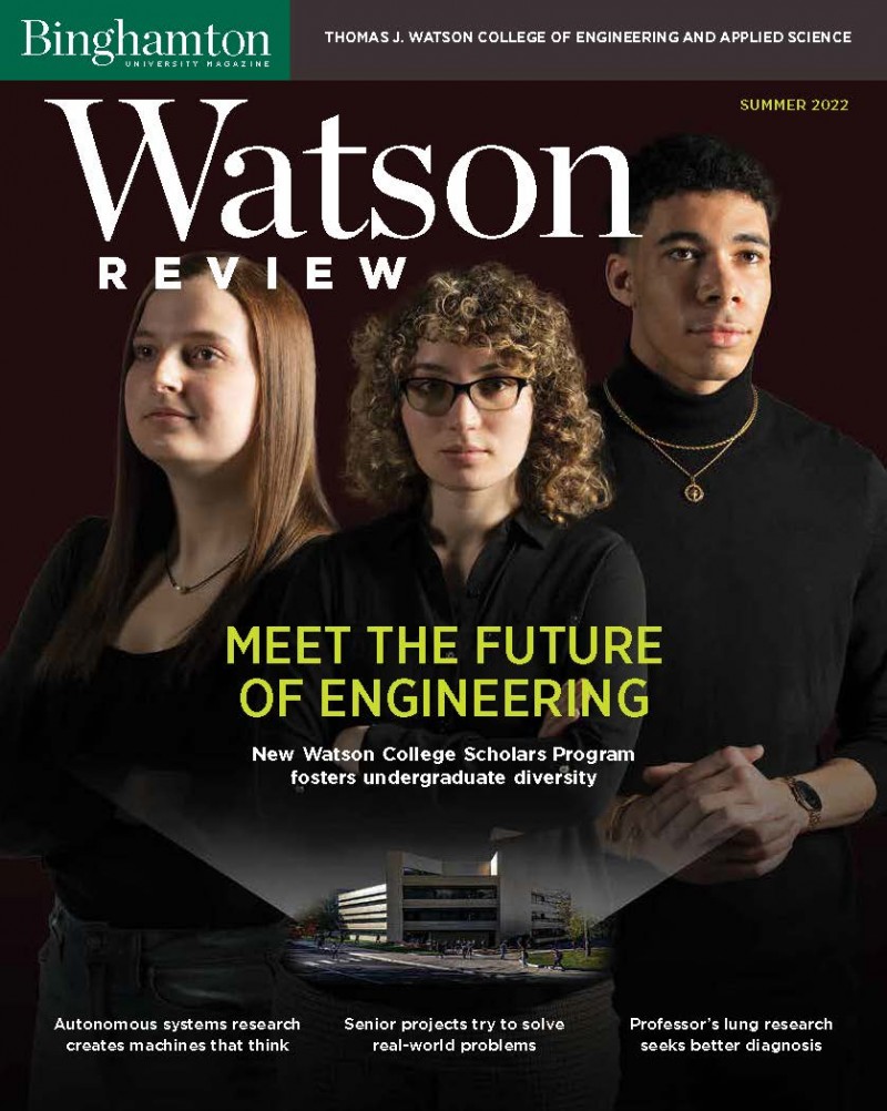 From left, Katherine Peters, Clara Rodriguez and Jonel Poueriet-Santana were among the inagural cohort of Watson College Scholars.