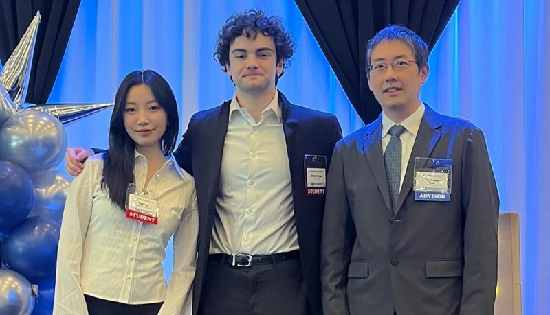 Emily Xu ’25 and Nicholas Sprague ’25 competed in the Ethics in Engineering Competition, with Associate Professor Peter Huang as advisor.