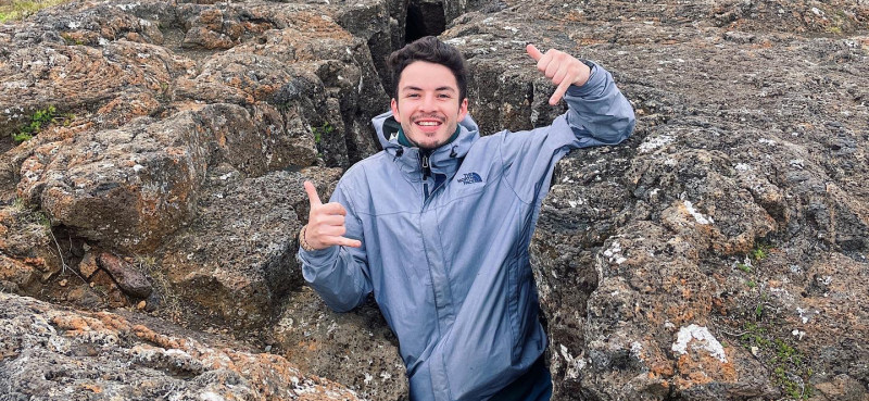 Ethan Penner ’21, MS ’22, a social media star known for his Rock Man Ethan accounts. He is among National Geographic’s inaugural Creator Cohort, which brings together content creators in conservation, wildlife photography, science and history.