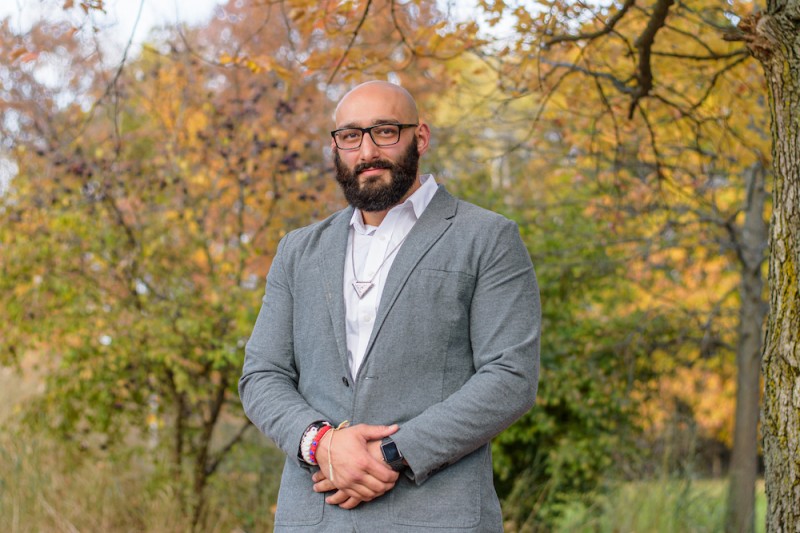 Amir Aslamkhan, a security services assistant for Binghamton University’s Police Department, traveled to Michigan to translate for refugee Afghan children.