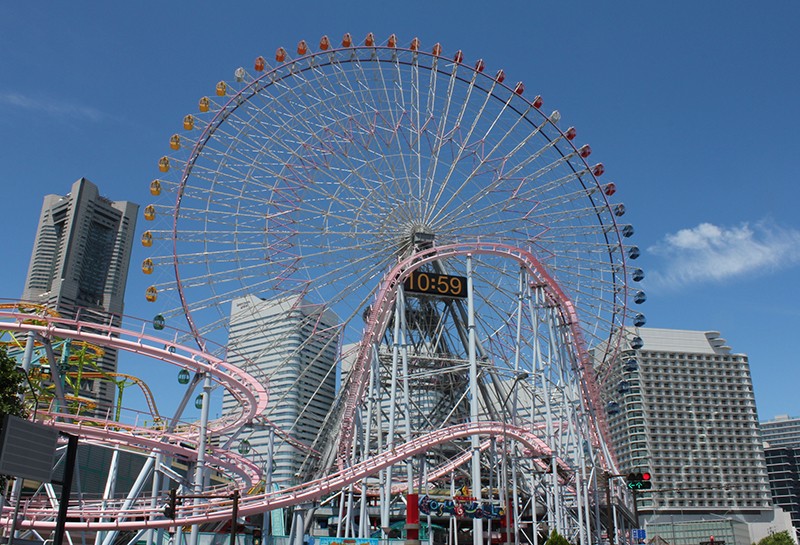 The Cosmo Clock 21 Ferris wheel in Yokohama, Japan.