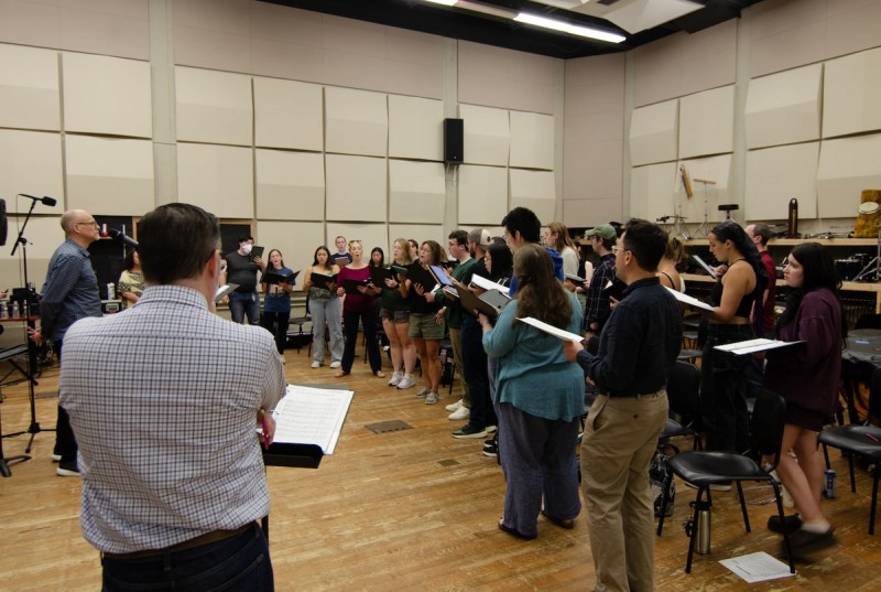 Students participate in a masterclass with the 