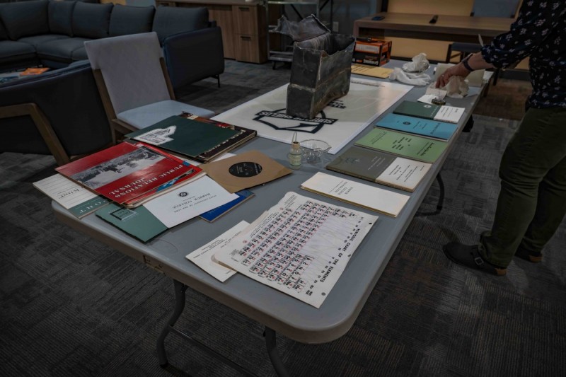 The contents of a 1961 time capsule discovered in the Science 1 building.