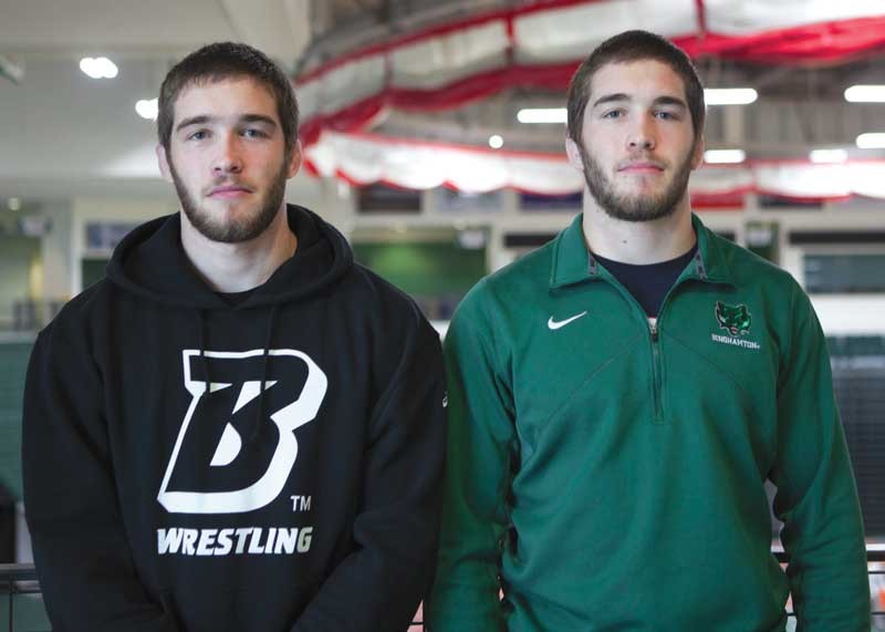Wrestlers Vincent and Anthony DePrez (left to right).