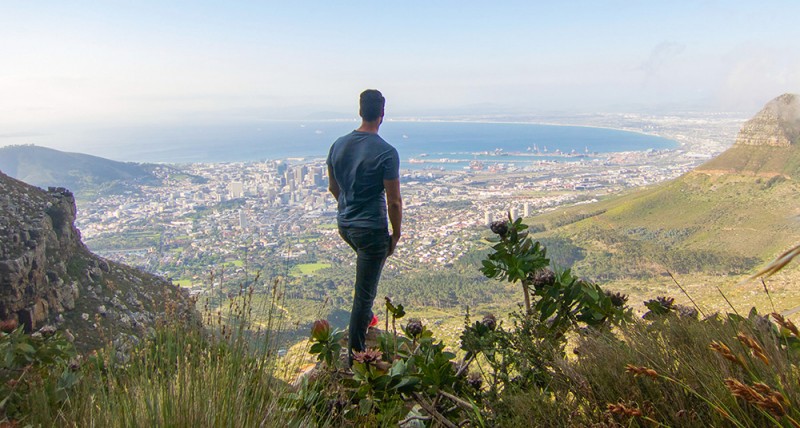 Eric Giuliani looks out over Cape Town, South Africa, where he began his international journey in 2014.