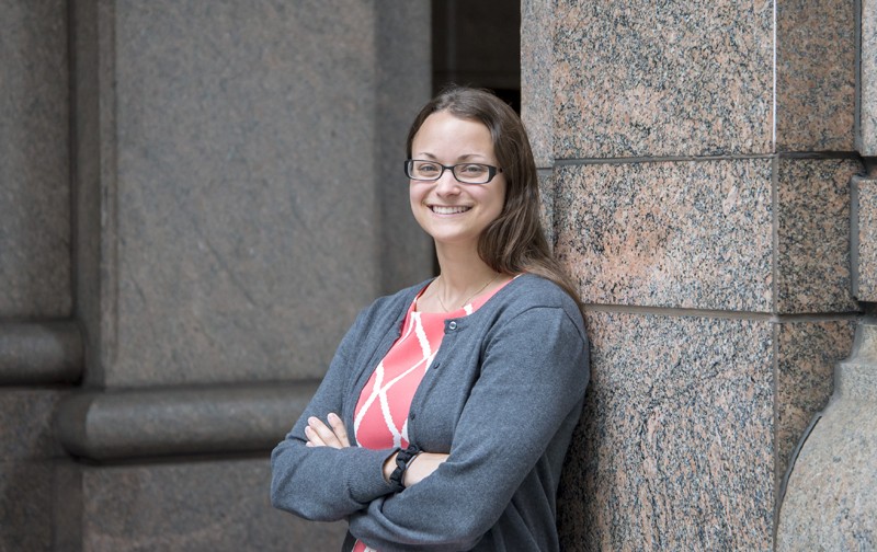 Kelly Keill '16 is a human resources associate at Morgan Stanley -- and a mentor to Harpur students.