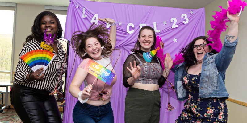 Graduating students celebrate at this year's Lavender Celebration.