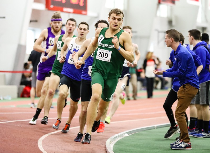 Eric Holt is the third Binghamton University to break the four-minute mile. Erik van Ingen and Jesse Garn were the others.