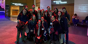 Binghamton University theatre students at the KCACTF regional festival.