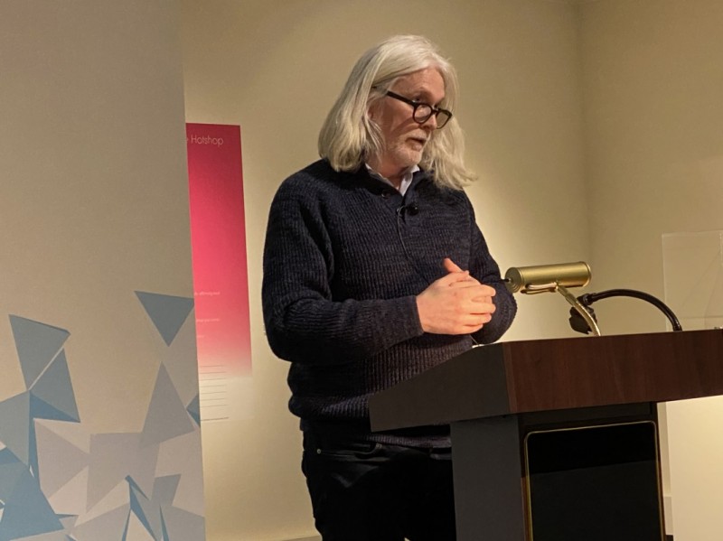 Art History Professor Tom McDonough delivers the 2023 Harpur Dean’s Distinguished Lecture in the Binghamton University Art Museum.