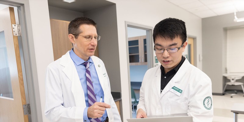 Kenneth McCall III, BSPharm, PharmD, BCGP, FAPhA, Co-Chair and Clinical Professor of Pharmacy Practice at the School of Pharmacy and Pharmaceutical Sciences, photographed at the Clinical Practice Lab at the Pharmacy Building