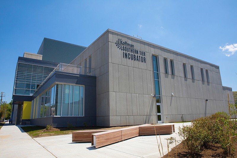 The Koffman Southern Tier Incubator opened on Binghamton's Hawley Street in 2017. It now supports 65 companies.