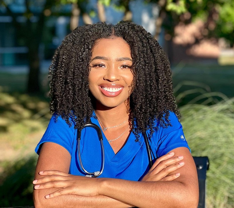 Celine Lodge '22 is a registered nurse at New York-Presbyterian Hospital.