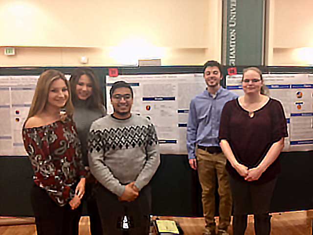 Maegan McNamara and her team presented the findings of their research during the student poster sessions held during Research Days in April 2018.