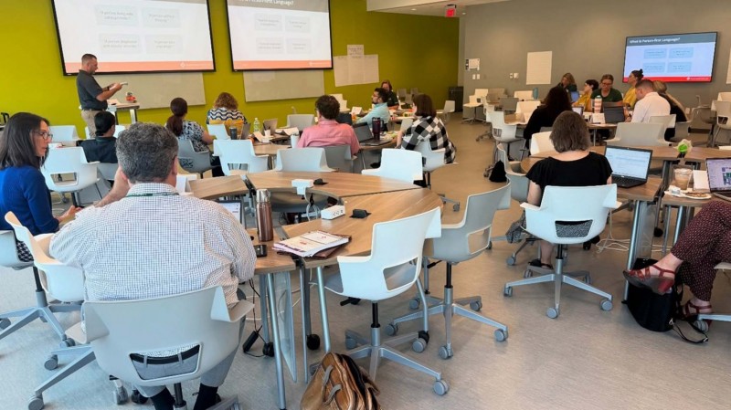 Dozens of School of Pharmacy and Pharmaceutical Sciences faculty and staff were in attendance for the the Mental Health First Aid course held at the school.