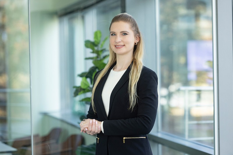 Michelle Baginski, a first-generation School of Management accounting student and president of the Binghamton Accounting Association student organization, led the launch of the Mentoring Future Leaders program, which matches SOM students with students at Binghamton High School.