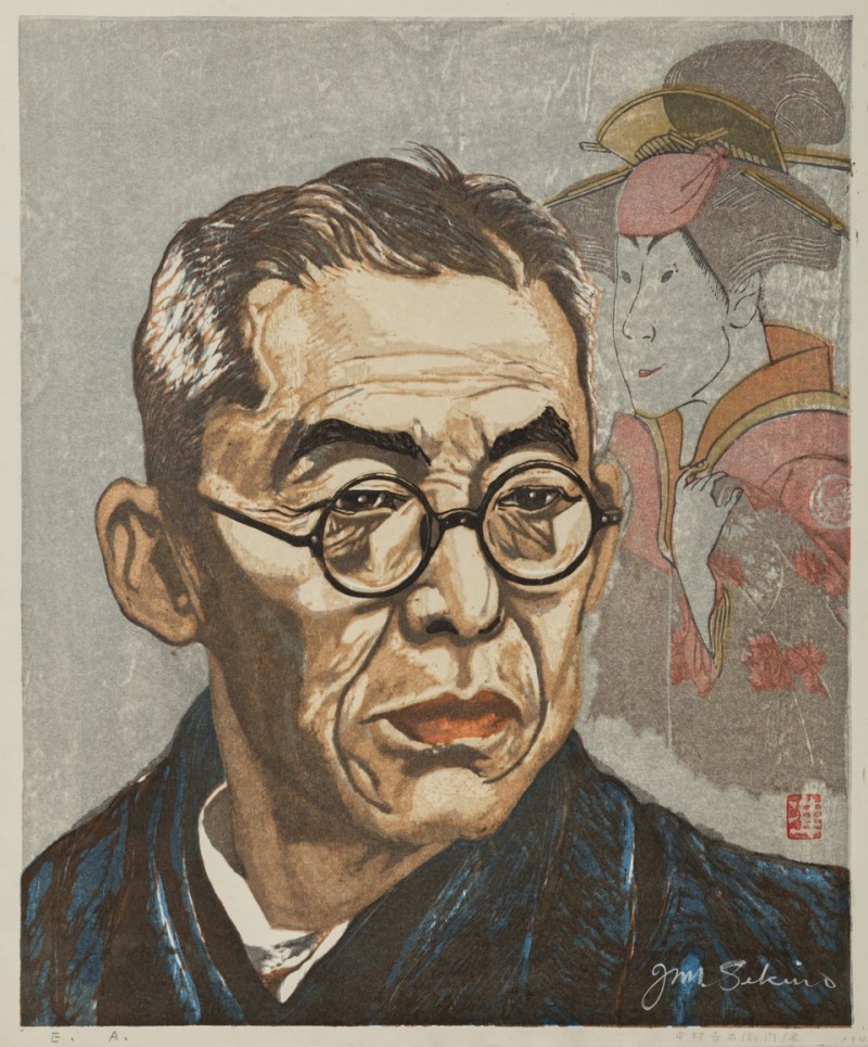 Sekino Jun-Ichirō (Japanese, 1914-1988) Nakamura Kichiemon, 1947. Polychrome
woodcut, gift of John C. Copoulos '73 (2018.6.2).