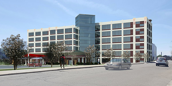 A rendering of 48 Corliss Ave., Johnson City, when renovations to the former shoe box factory are complete.