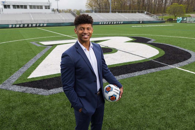 his best self Binghamton goalie embraced life's challenges on