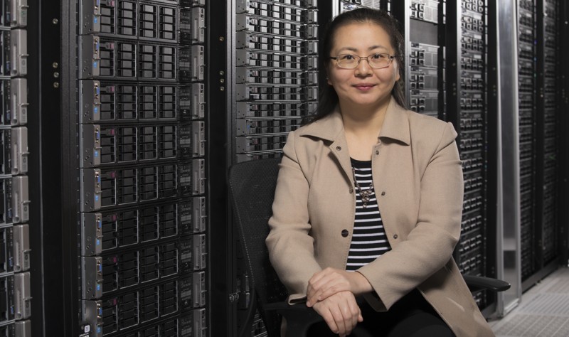 Ping Yang, associate professor of computer science at the Thomas J. Watson College of Engineering and Applied Science, is the director of Binghamton University's Center for Information Assurance and Cybersecurity (CIAC) and the driving force behind a $3.5 million National Science Foundation grant for CyberCorps scholarships.
