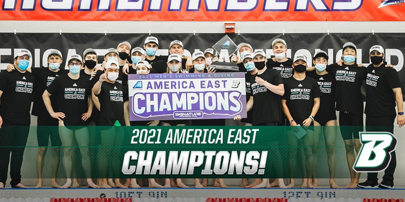 The men's swimming and diving team took first in the America East Championships, held at New Jersey Institute of Technology.