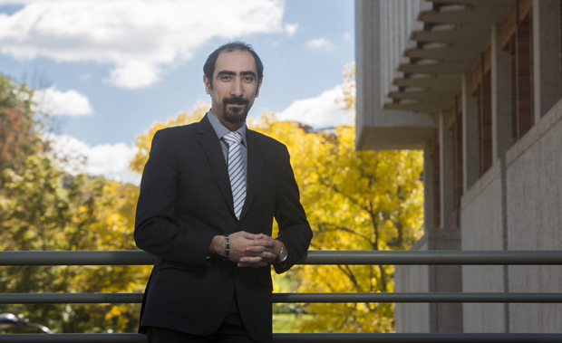 Sina Khanmohammadi, a PhD candidate in systems science, is the lead author of a Binghamton University study that has developed a more accurate way of predicting airline flight delays.