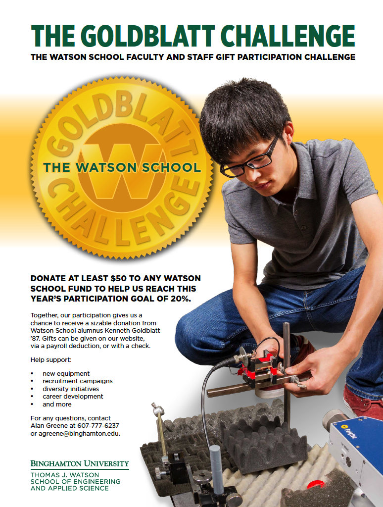 The 2017-2018 Goldblatt Challenge poster.