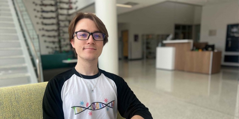 Third-year Binghamton pharmacy student Steven McKay says he is honored to receive this award and dedicates his research to his grandfather's memory.