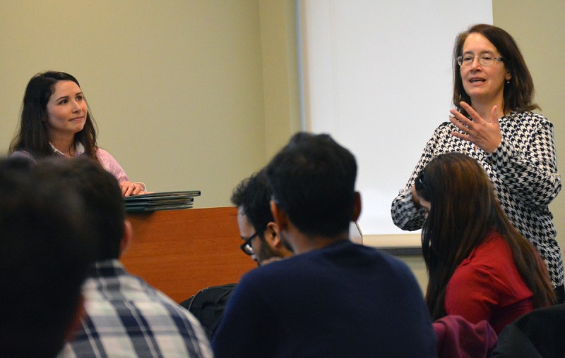 Amanda Chiarot (left) and Cheryl Monachino (right) teach students in the program.