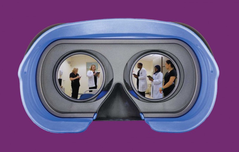 Decker College developed an immersive, virtual reality program that lets students see what patients experience.