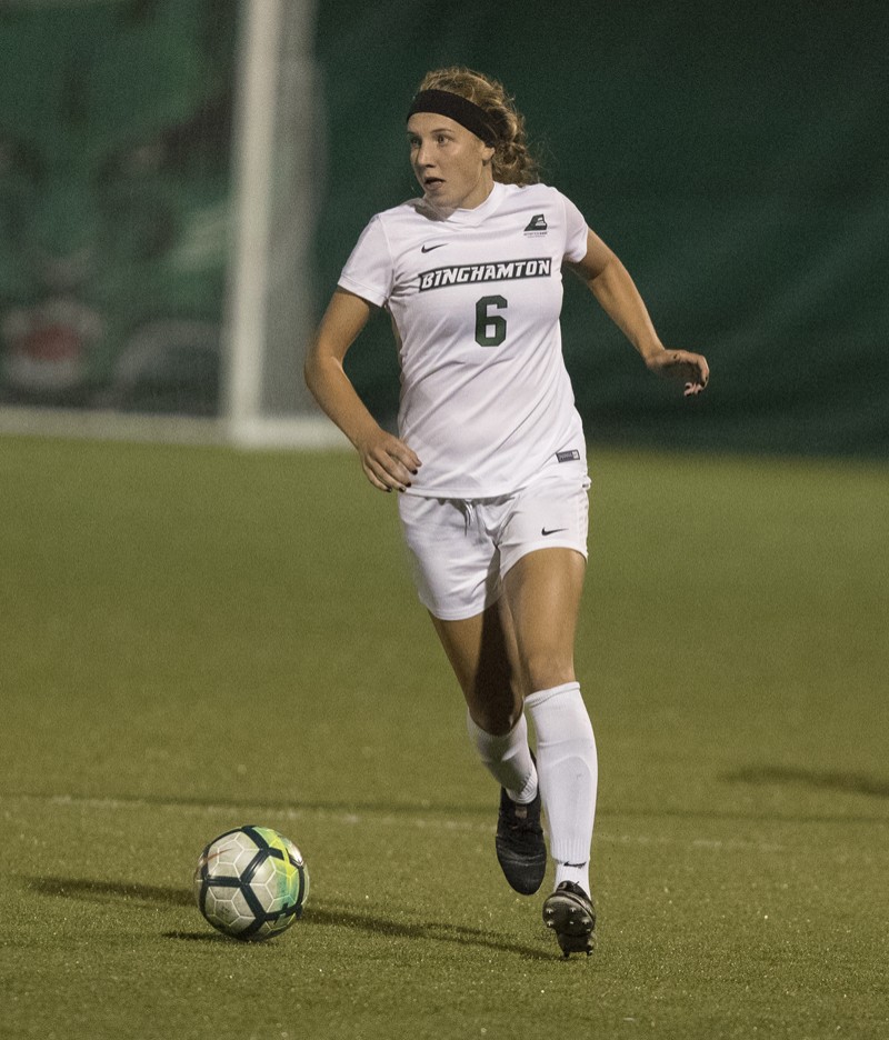 Sophomore defender Erin Theiller was named to the America East's second-team all-conference last season.